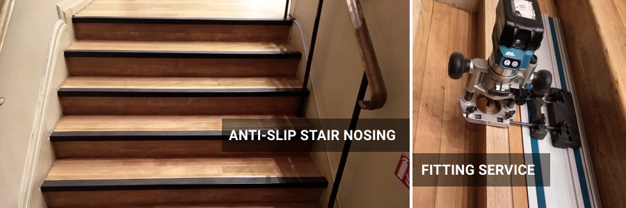 Antisplip Stair Nosings Installation For Commercial Use Clerkenwell